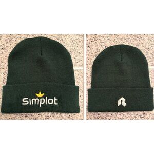 Forest Green Knit Workwear Beanie Minimal Logo Cuffed Beanie | Streetwear Style